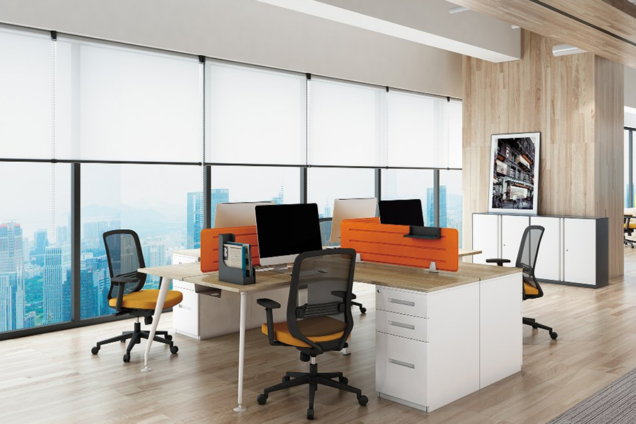 L 4 Seater Workstation Manufacturer in Ahmedabad